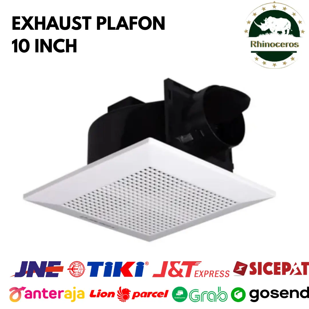 Exhaust Fan Plafon 10 Inchi Kipas Plafon Blower Hexos Kamar Mandi Dapur Angin Hisap Isap Asap