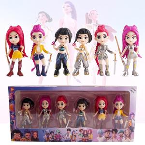 Nuevo Set de 6 Modelos de Muñecas de la Guilda de Cazadores, Modelos de Personajes de Anime para Campus, Decoraciones de Escritorio, Decoración para Oficina en Casa, Regalo Perfecto para Navidad