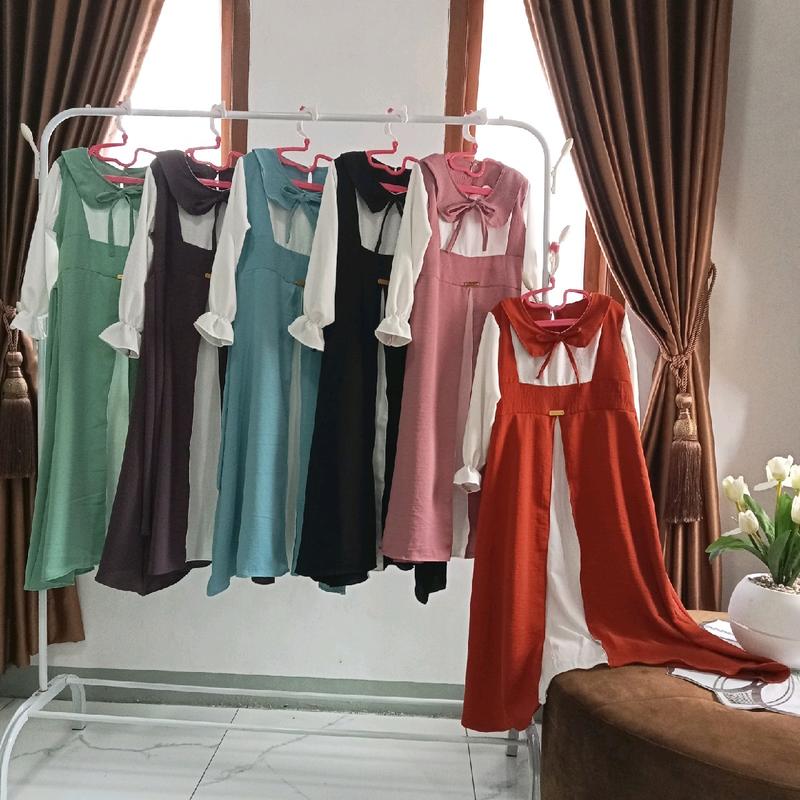 GAMIS ARSYLA CHIFA KIDS ANAK PEREMPUAN CRINKLE AIRFLOW 3-11 TAHUN 0