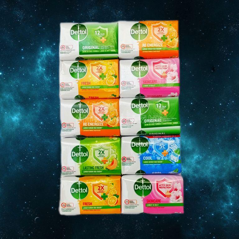 Promo sabun dettol 60 gram mix varian isi 10 pcs/batang Promo sabun dettol 60 gram mix varian isi 10 pcs/batang