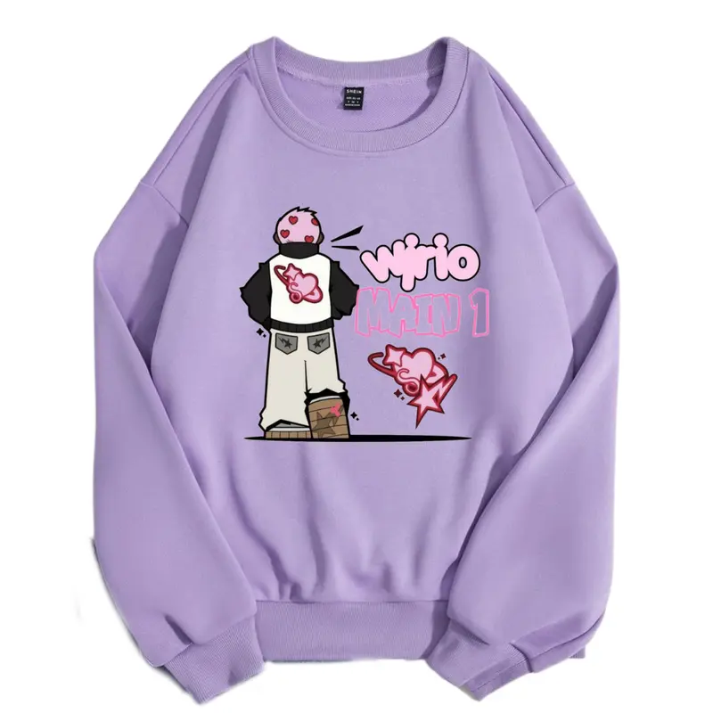 Crewneck Sweater Y2k Anak Wirio Main1 Tren Fashion 2024 Bahan Katun Fleece 7