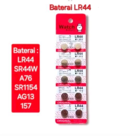 1 Lebar Isi 10pcs Batrai LR44 1.55V Watch Watches