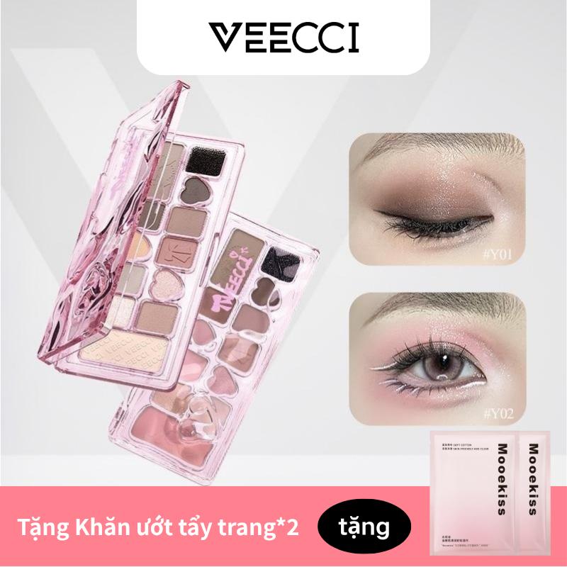 【VEECCI Bảng Phấn Mắt, VEECCI, 11 Màu, Màu Hồng Ngọc Trai Lì Lâu Trôi, Chống Nhòe, 9.3g