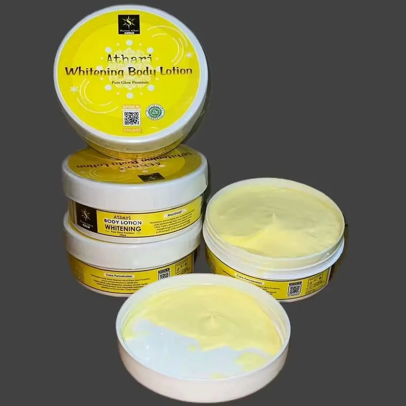 (2 POT) HB Athari Glow 250ML with Extra Whitening Body Lotion Cocok Untuk Semua Jenis Kulit 0