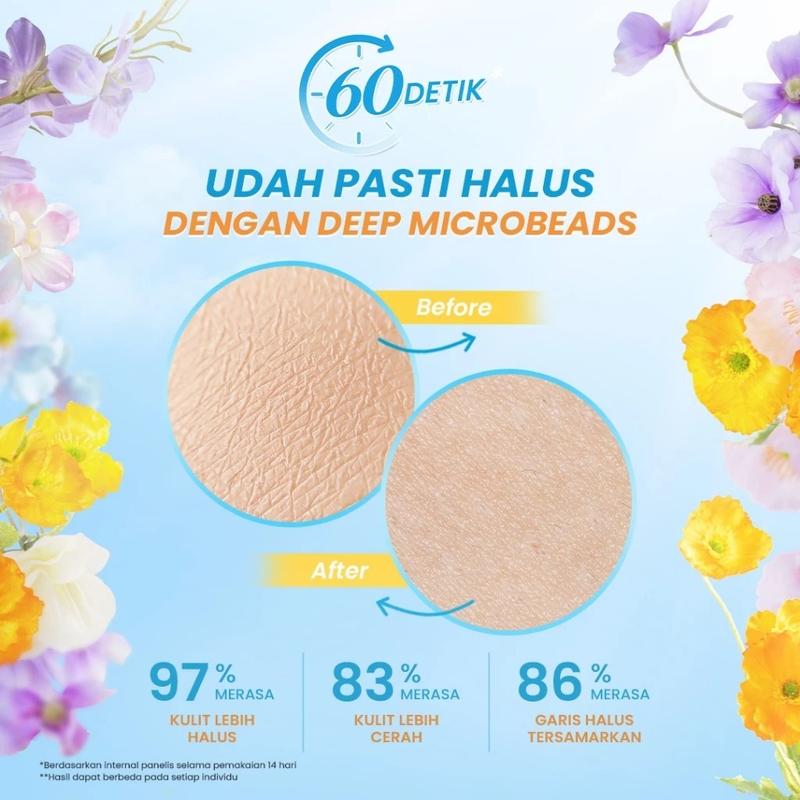 ENVIO - Hanasui Brightening Body Scrub 200gr - Scrub Mencerahkan Kulit Hanasui 5