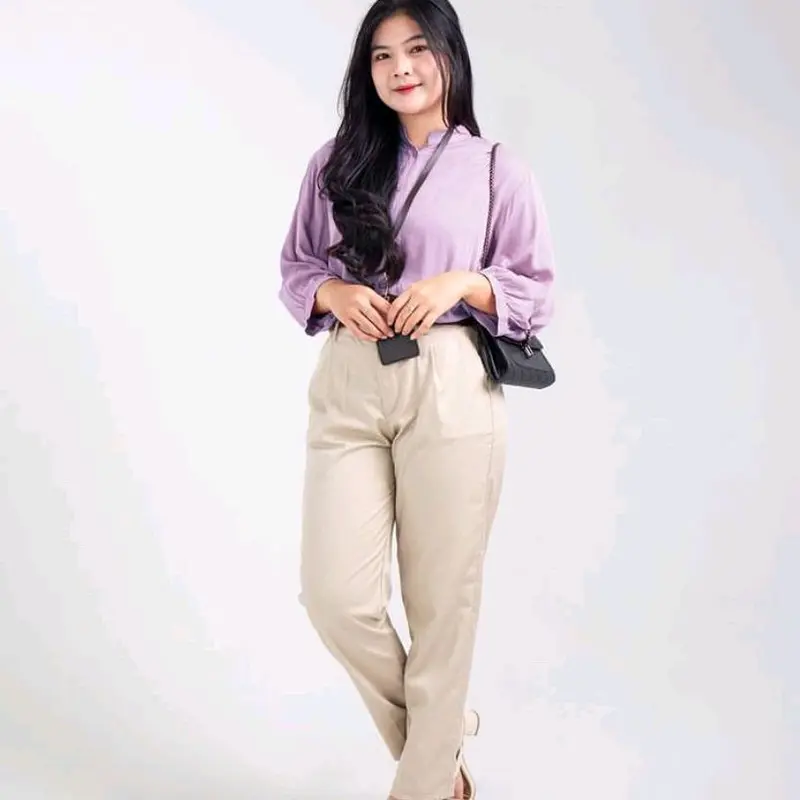 HTM - Celana Kerja Wanita Celana Kantor Celana Panjang Jumbo 4