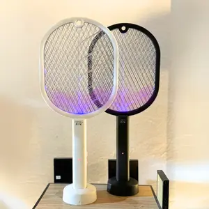 Raket Nyamuk USB Senter 2in1 hitam putih kabel perangkap