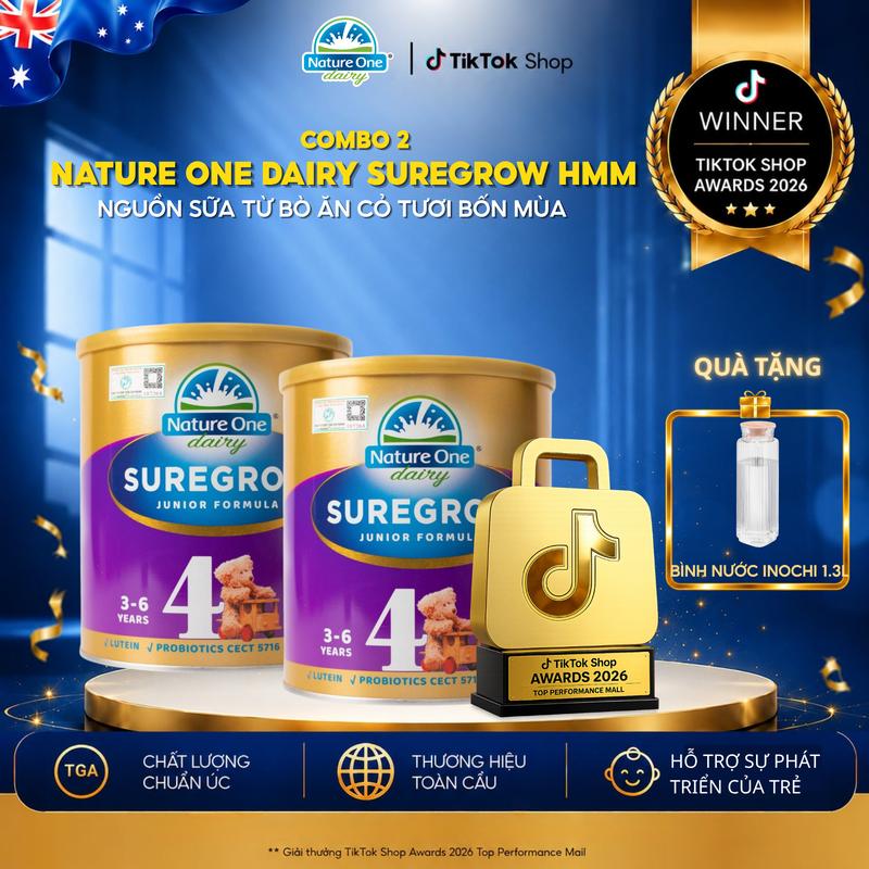 COMBO 2 Nature One Dairy SureGrow HMM – Hỗ Trợ Chăm Sóc Hệ Tiêu Hóa Của Bé Khỏe
