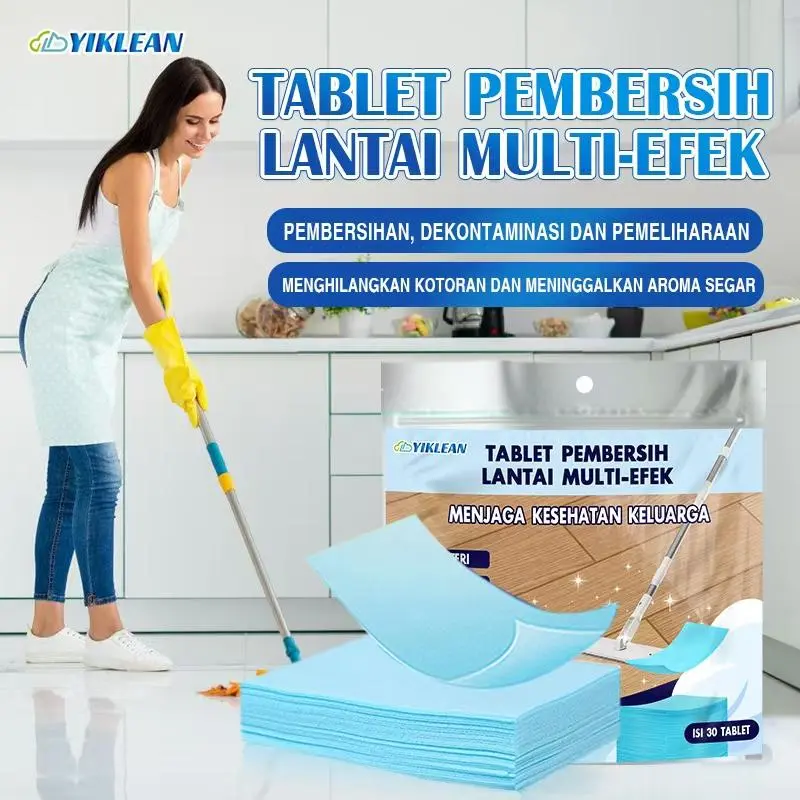 PAKET BUNDLING YIKLEAN Pembersih Tangki Mesin Cuci, Tablet pembersih lantai,Kitchen cleaner dan cloth remover ,1kali beli semua area Bersih-KINCLONG TANPA RIBET 7