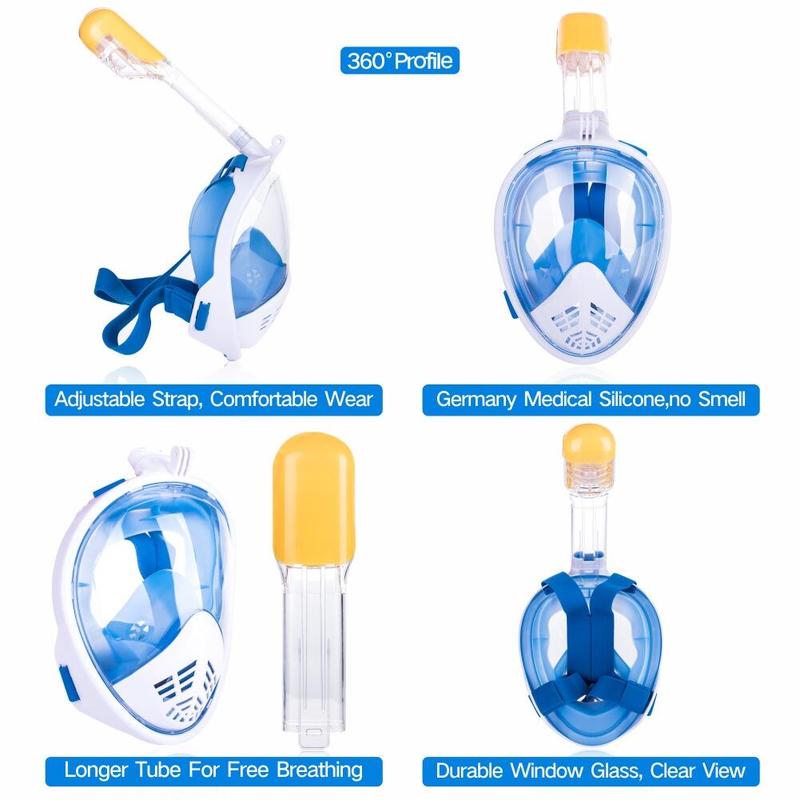 Product Introduction of Mặt nạ lặn, loại mới, với ống thông gió chính 6