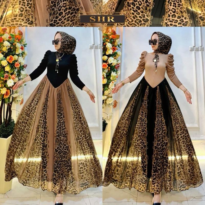 Dress SHR Premium Rajutan LD100/120 PB 140 Model Dada Full Muslim Melar - Formal, Gamis 5