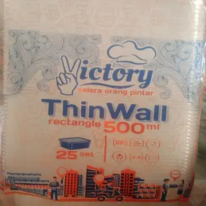 THINWALL RECTANGEL VICTORY 500ML / TEPAK PERSEGI PANJANG 500ML