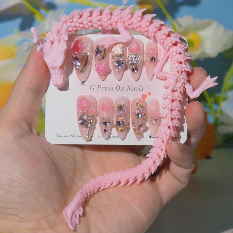 Product Introduction of [13.8-SD] 11 fingers  interchangeable Handmade Nail Press On Nails  IF you buy more ,surprise more! 2