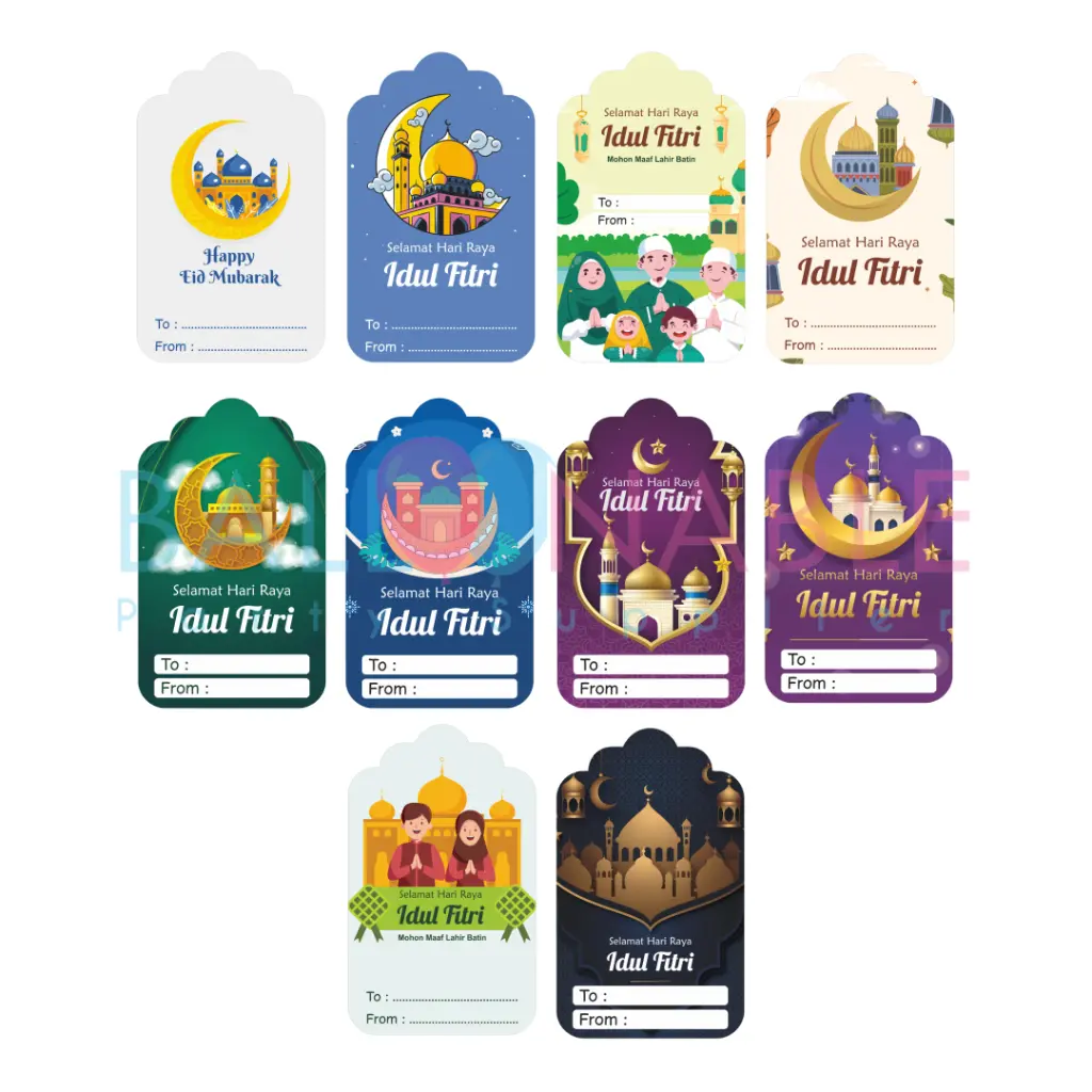 Hangtag Kertas Idul Fitri / Tag Idul Fitri