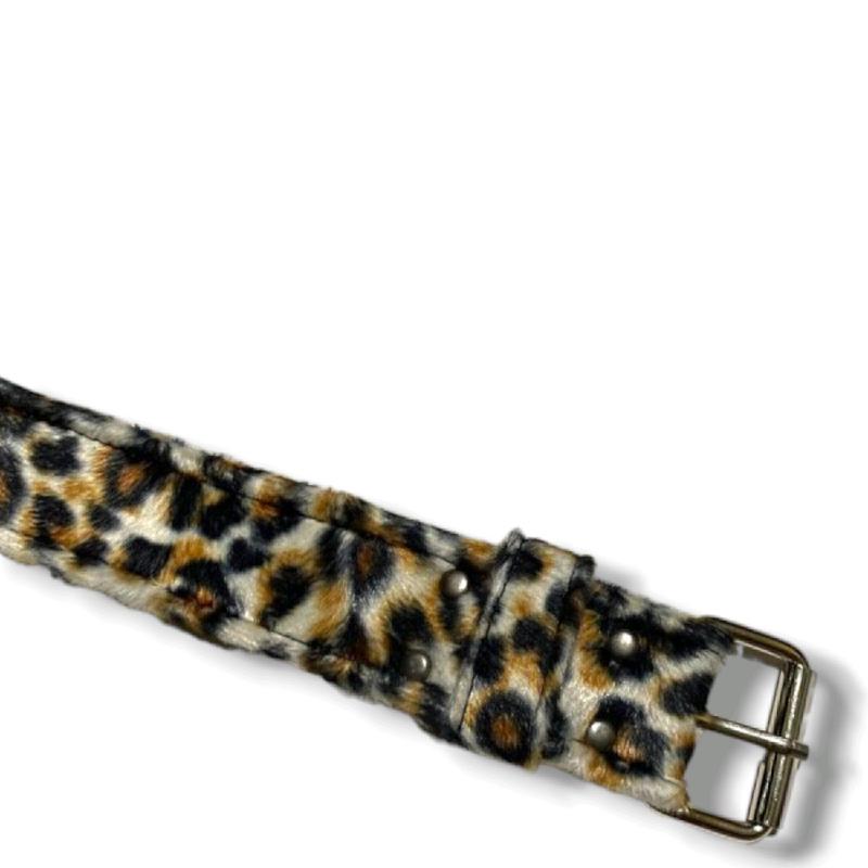Sabuk Pinggang Leopard Gesper Model Beber Macan Tiger Ikat Pinggang Pria Wanita - Bahan Sintetis Bludru - Ukuran 120cm - 7 Lobang - Besi 6