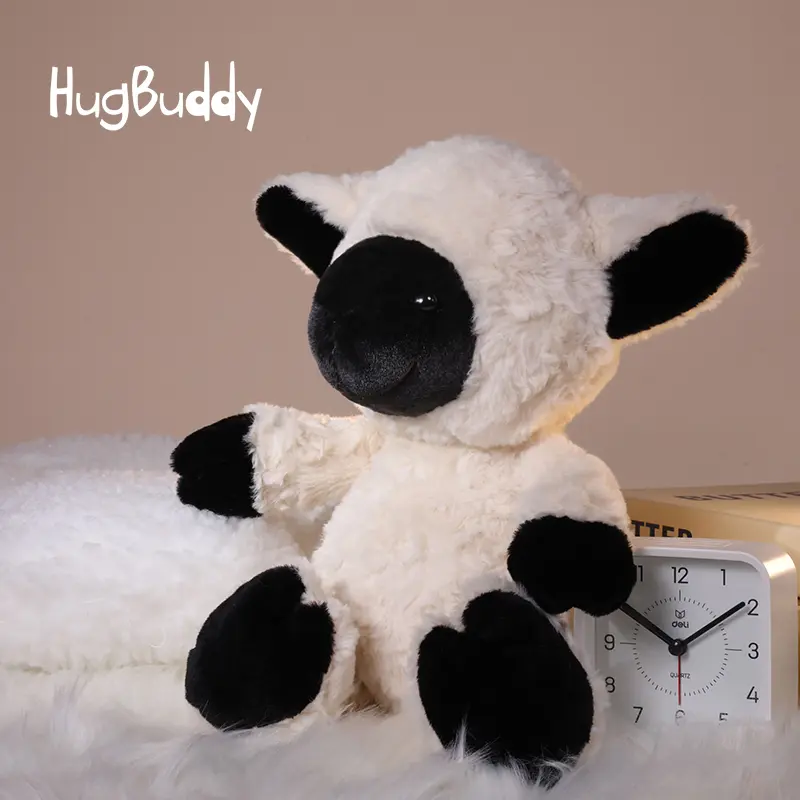 Hugbuddy Black Sugar Lamb Akompani Doll Bedside Natal Plush Toy Pendant Girl Pillow