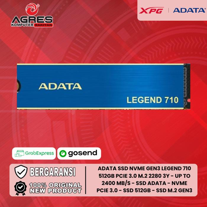 Gambar ADATA SSD NVME GEN3 LEGEND 710 512GB PCIE 3.0 M.2 2280 3Y - UP TO 2400 MB/S - SSD ADATA - NVME PCIE 3.0 - SSD 512GB - SSD M.2 GEN3 dari Agres Komputer Rakitan Kota Administrasi Jakarta Utara Tokopedia