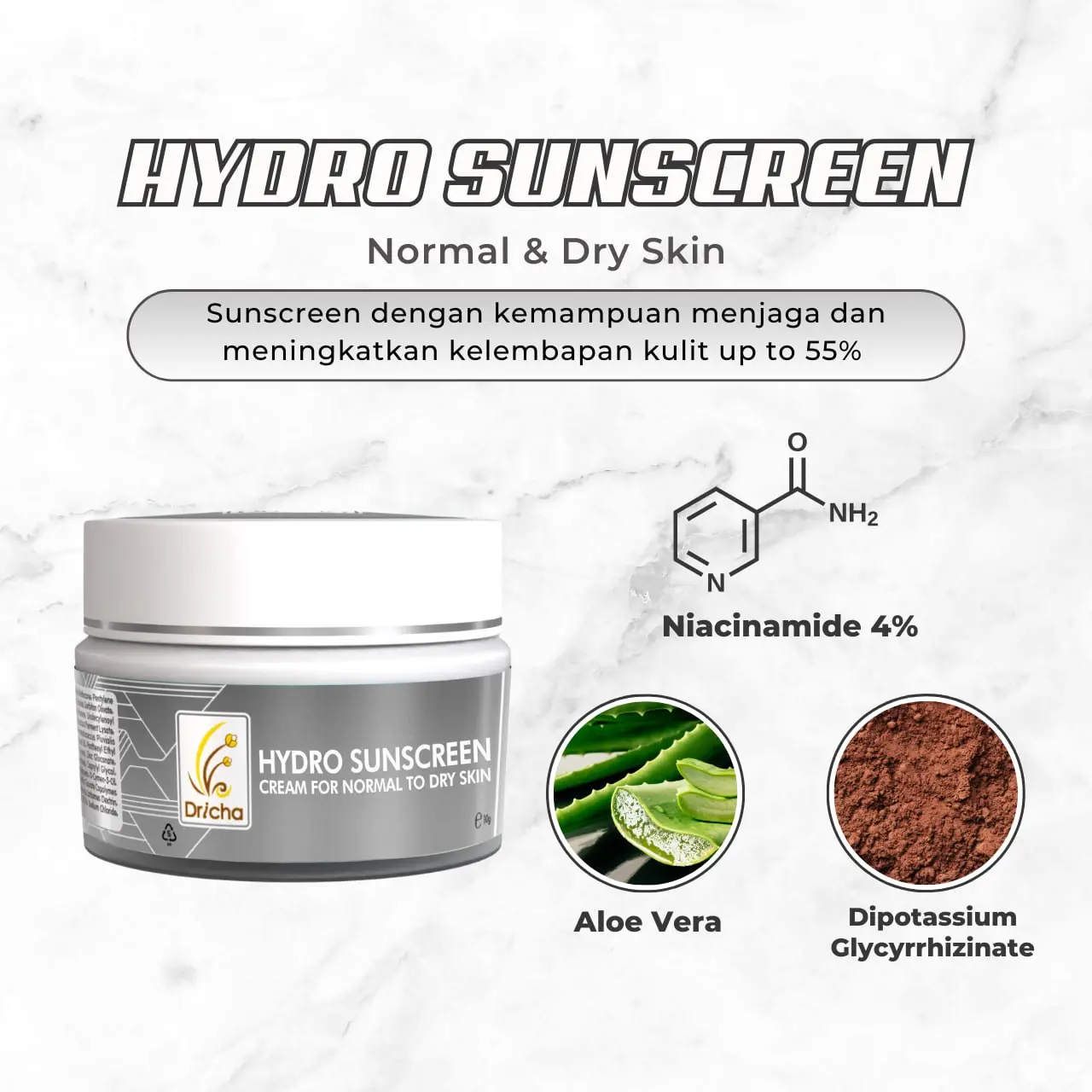 Dricha Hydro Sunscreen (Cream For Normal To Dry Skin)