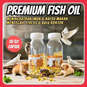 50 KAPSUL MINYAK IKAN VITAMIN KUCING & ANJING || VITAMIN PENGGEMUK KUCING & ANJING