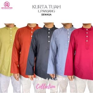 KURTA TUAH LENGAN PANJANG/KURTA RAYA LENGAN PANJANG/KURTA MURAH/KURTA COTTON PREMIUM Pastel bajukurta choi cuci kering pink maroon