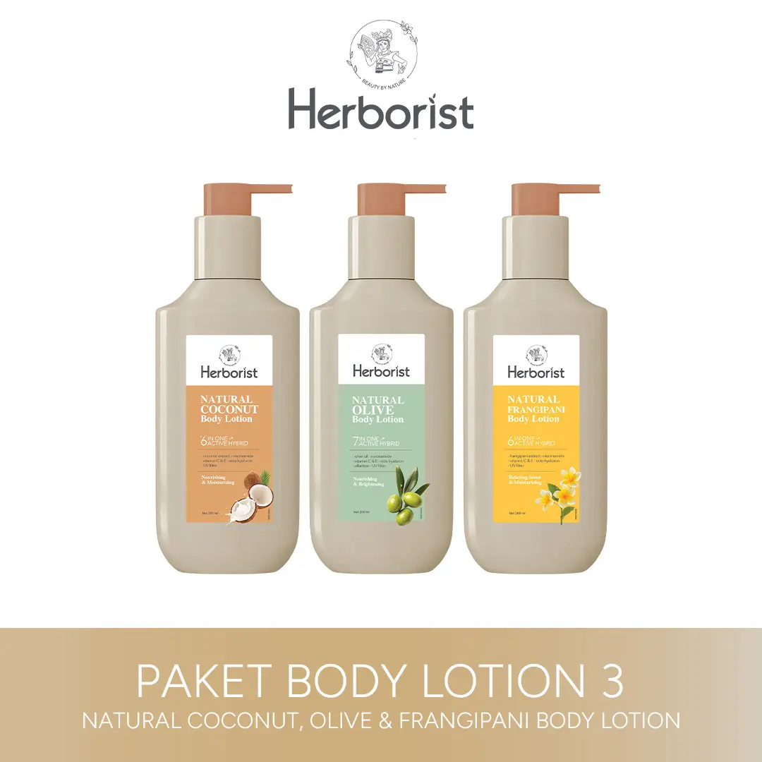 Natural Body Lotion 200ml (Mix isi 3)