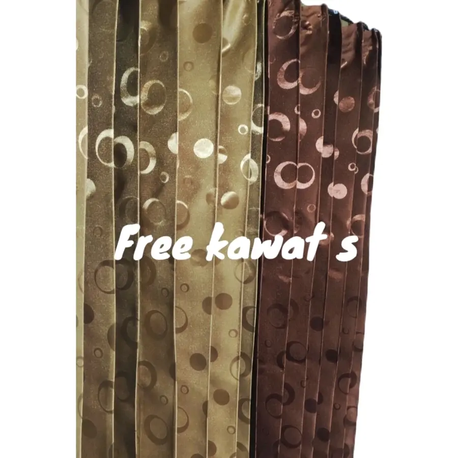 gorden Plisket Bonita Motif Polkadot Ukuran L 100cm x T 200cm Bonus Kawat S tiraipintukamar alakorea minimalis murah pintu tirai Modern Brown hordeng Curtains jendela abu