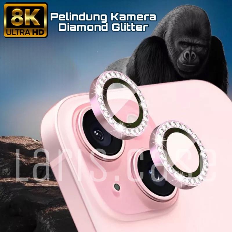 Tempered Glass Camera / Ring Camera Diamond Glitter For IP 11 12 13 14 ...
