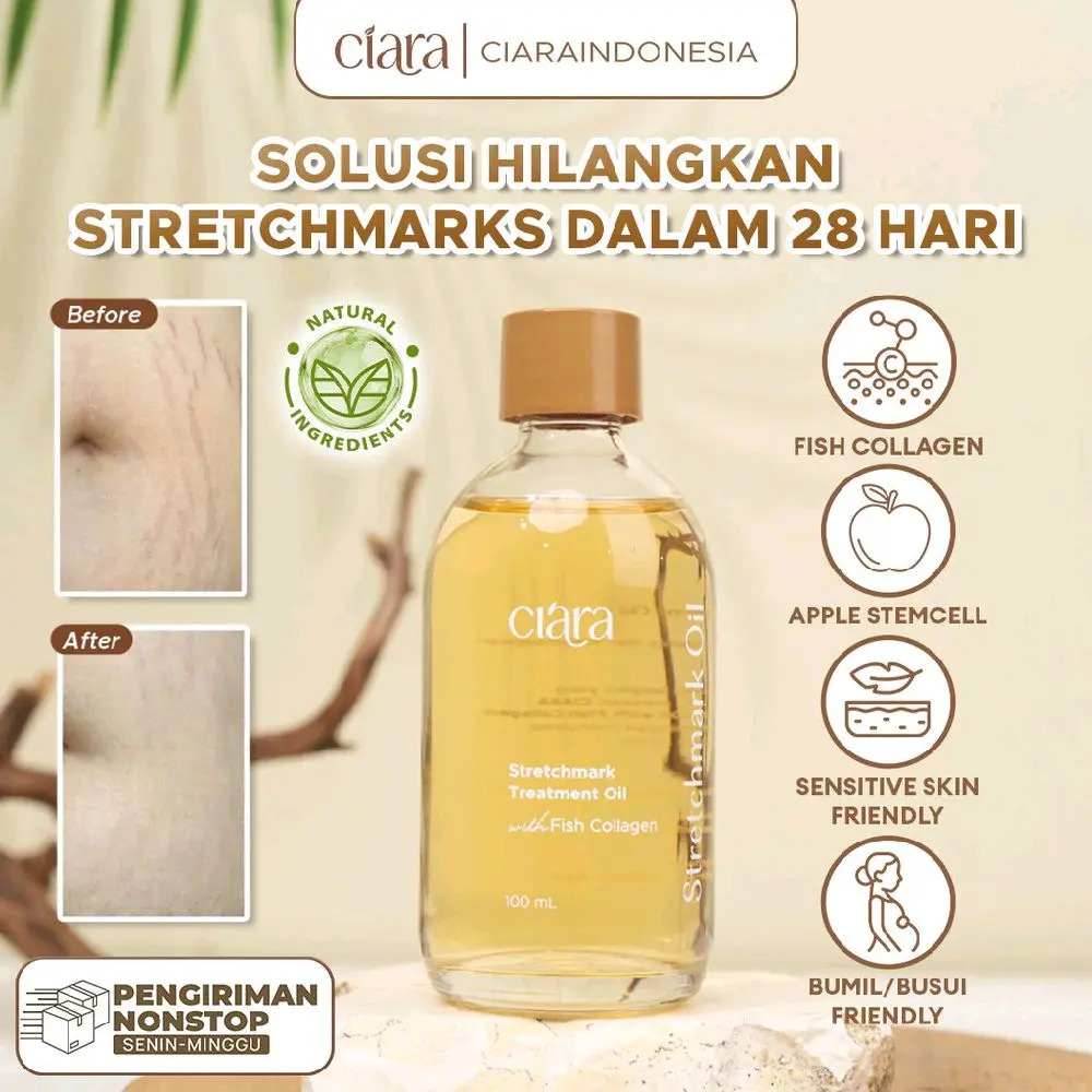 CIARA Stretchmarks Treatment Oil - BPOM Minyak Penghilang Stretchmarks Menyamarkan Memudarkan Perawatan stretch mark