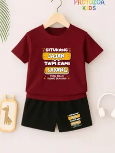 Protozoa Kids Stelan Kaos Anak Unisex Situkang Jajan Tapi Kami Sayang Lengan Pendek Bahan Katun 30s Usia 6 Bulan Sampai 10 Tahun