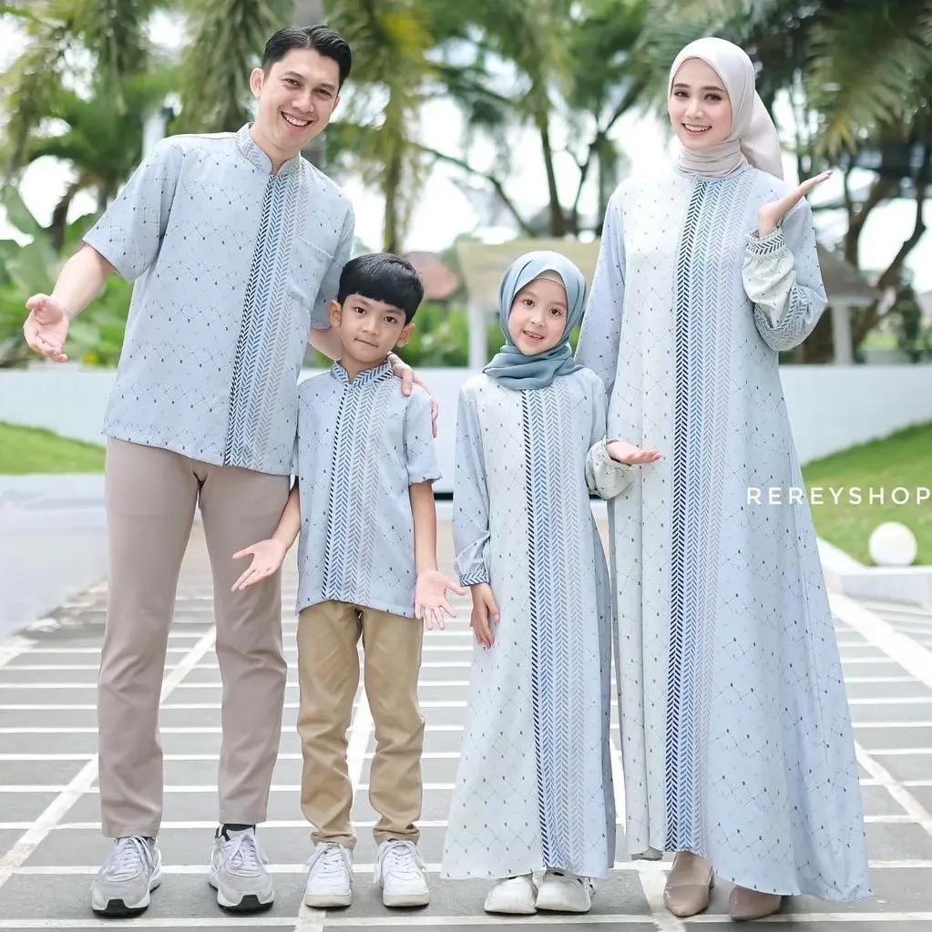Rereyshop Faiza Dress (MOM) Dress Dewasa Sarimbit Terbaru Dress Couple Dress Motif Nyaman Elegan | Dress Sarimbit Keluarga