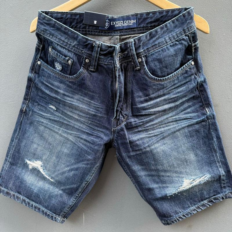 Product Introduction of Promo Celana Pendek Oxygo Terbaru / Celana Pendek Reguler / Celana  Pria/Celana Pendek Sobek Distro/Celana Pendek Santai/Celana Pendek Dewasa/Celana Pria Denim/Celana Pria Panjang/Celana Polos Pria Cowok Hitam cuci kering wiscer navy jeans Pas Blue 1