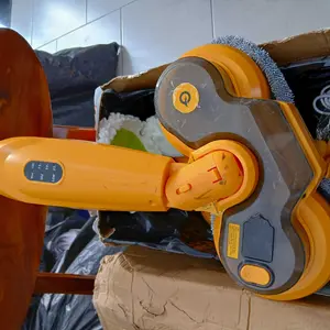 Qimedo Mops Cordless Listrik Gaya Baru Spin Scrubber Kepala Ganda Dgn Tangki air 3000mAh Baterai