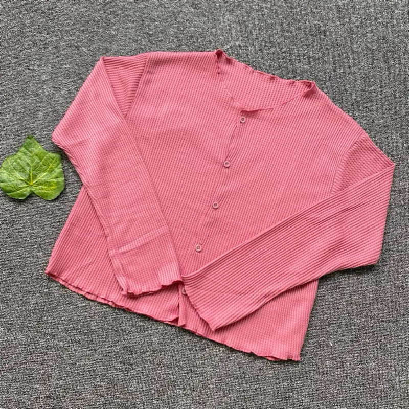 cardigan anak perempuan 9–12 style korea bahan wafer Fashion outer untuk sekolah 7