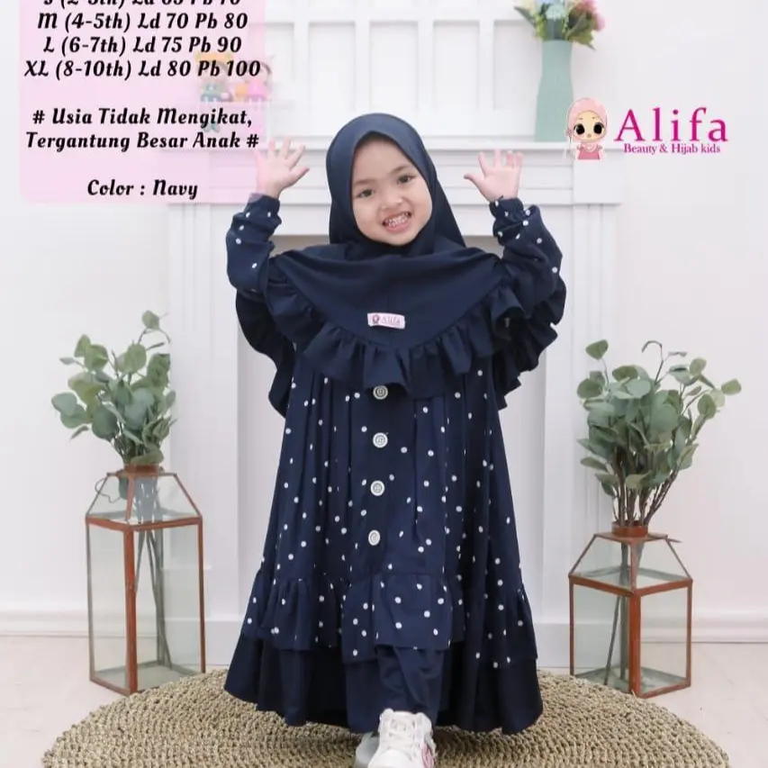 GAMIS ANAK PEREMPUAN USIA 2-10th ONDE KIDS RAYON ORIGINAL ALIFA Dress