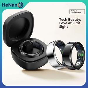 Cincin Pintar, Cincin Penjejak Kecergasan, Denyutan Jantung, Oksigen Darah, Tekanan, Penjejak Langkah, Pemantauan Tidur, Tiada Yuran Langganan, Kalis Air IP68 untuk iPhone & Android