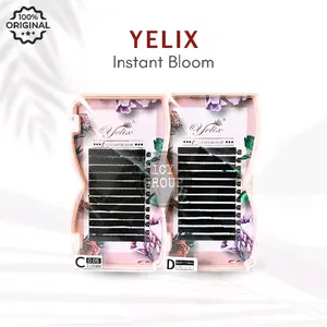Seri (D) READY YELIX bloom blossom lash (easy fanning) volume russian Eyelash extensions rusiian tebal lembut  Bulumata bulu mata