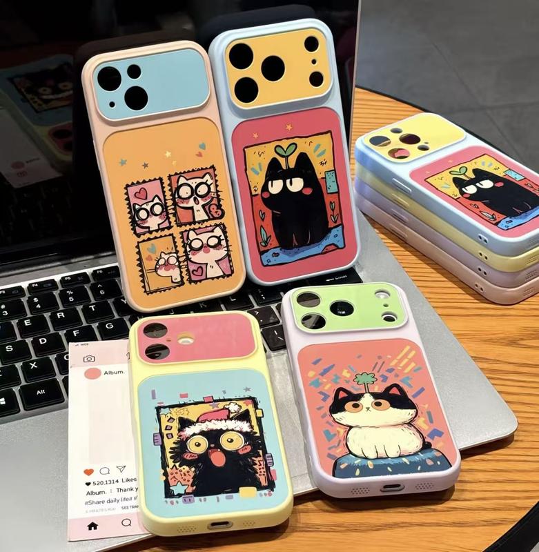 Dòng sản phẩm dành cho cặp đôi, vỏ điện thoại iPhone 17/16/15, ốp bảo vệ iPhone 14/13/12/11 Pro Max, mẫu hình cute ngộ nghĩnh, chống sốc, phiên bản mới cho iPhone 17 Pro Max