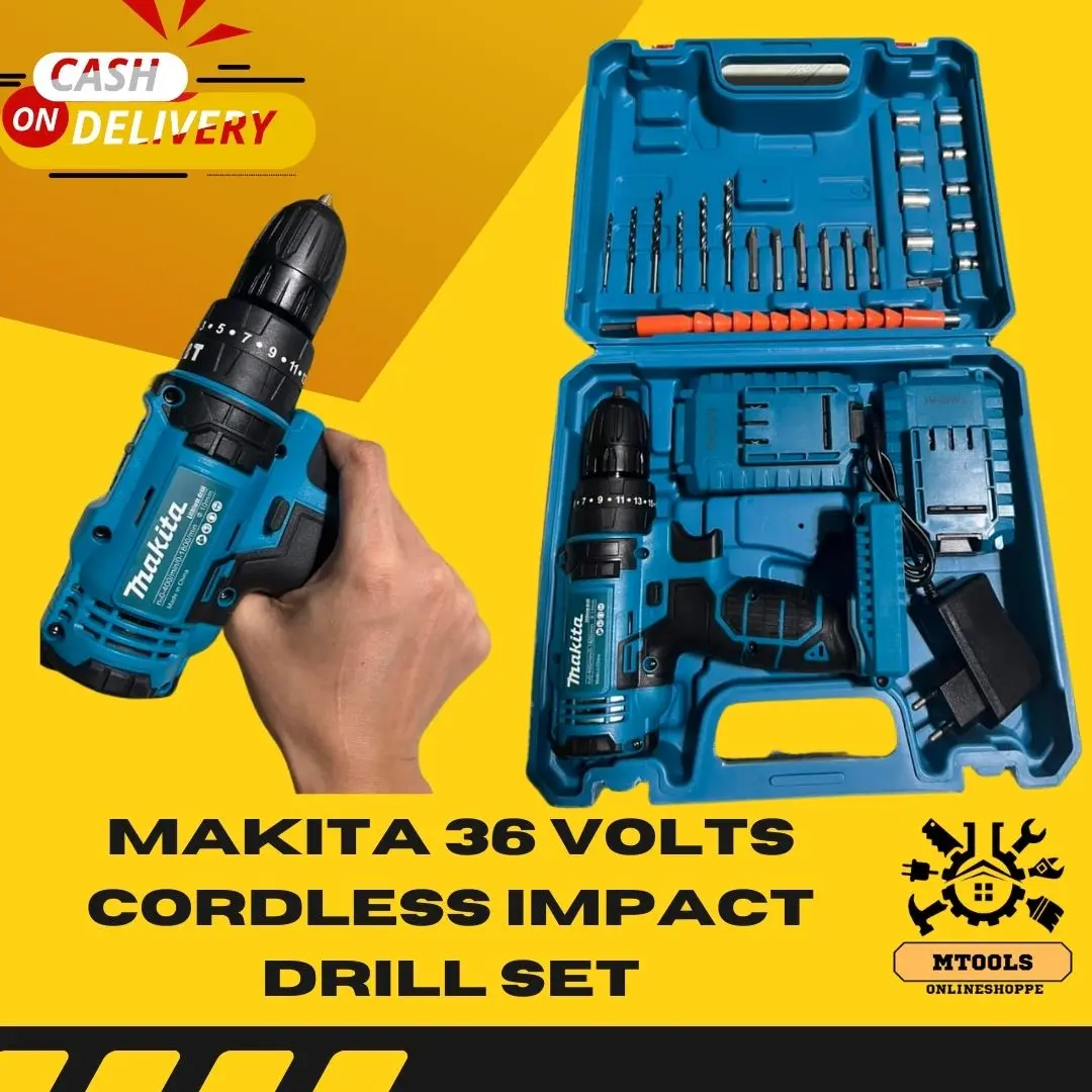 Makita 36 volts cordless impact drill set