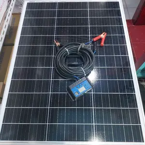 solar panel 100wp komplit kabel panel 10/soket/kontrorer/jepit aki/termasuk palet kayu