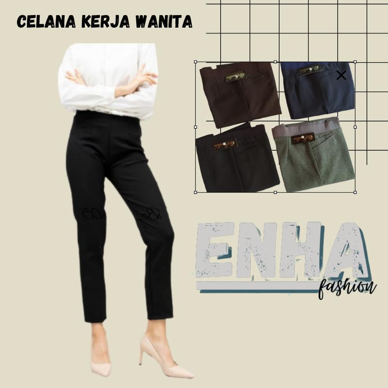 Product Introduction of celana kerja wanita bahan woll grasella impoert size S sampai 5L 0