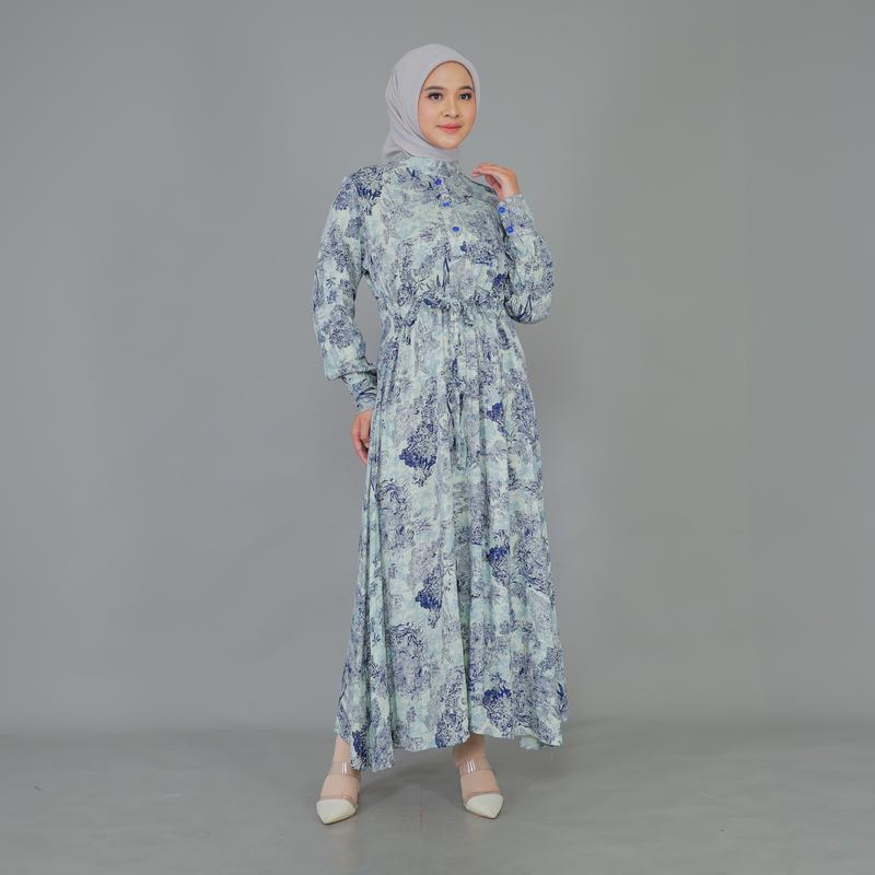 Carela Dress Gamis Rayon Pakaian Wanita Terbaru Kain Katun Mewah Nyaman 5