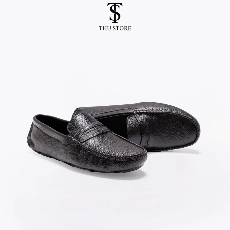 V3 giày Lười nam Da Bò Dáng Moccasin Đế Cao Su Đúc 1cm Mềm Mại Shoes giầy  thổ Caro Loafer Jean moca giầymoi 2023 2