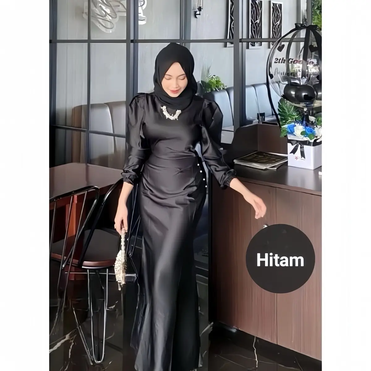 Elora Dress Satin Silk Premium | Baju Fashion Wanita Pesta Kondangan | Gamis Lebaran | Dress Pesta Slim Body Fit Kekinian Duyung Mermaid | Baju Bridesmaid Satin | Dress Maxi Hitam | Atasan Wanita Terbaru | Dress Viral Terbaru | Gamis Kondangan Kekinian
