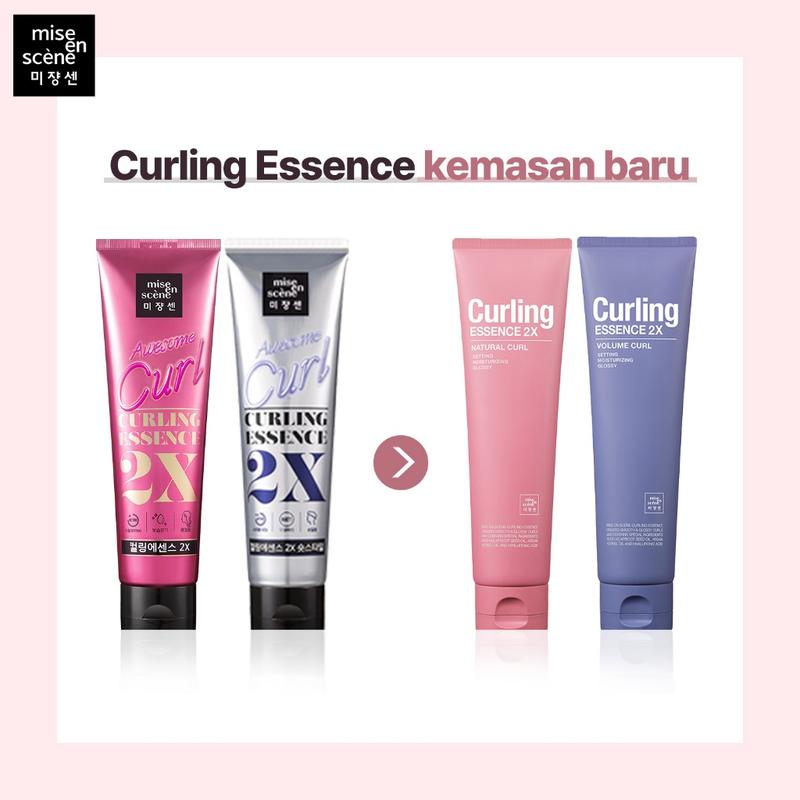 mise en scene Curling Essence 2X Volume Curl 150ml - Krim Rambut dengan Tekstur Ringan Untuk Styling Rambut Ikal Volume Tahan Lama Conditioner Kering 2