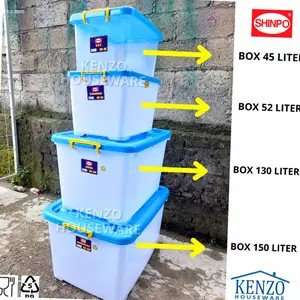 Container Box 52 Liter SHINPO Storage Box Penyimpanan + Roda CARAVAN | Hot Item