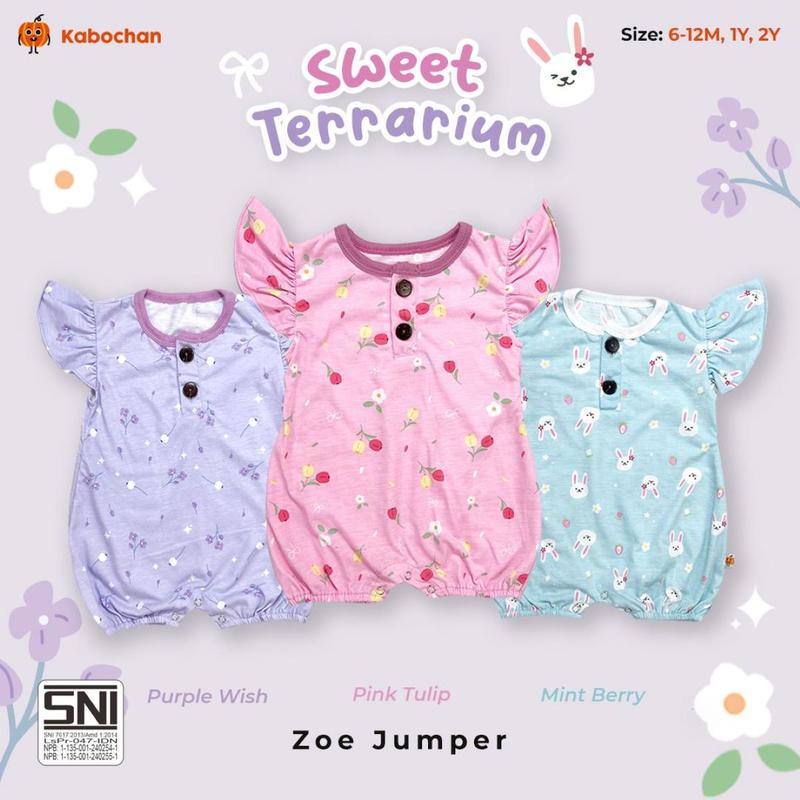 TERBARU!3pcs ZOE JUMPER RUFFLE BY KABOCHAN UP TO 2 YEAR 3