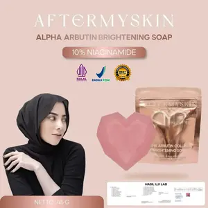 AFTERMYSKIN - Alpha Arbutin Collagen Brightening Soap | Sabun Pemutih Badan Mencerahkan Kulit BPOM
