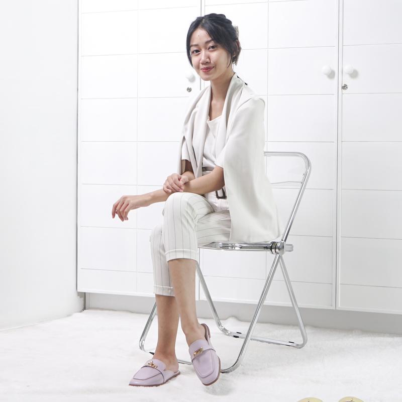 SARASARA LIVE - SELINE Sepatu Sandal Flat Wanita Sendal Slop Cewek 4