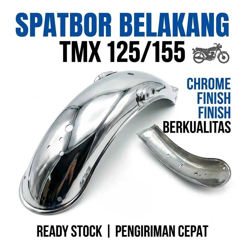 Sepatbor Belakang Motor TMX 125 155 Hemat Pasang Mudah PNP Chrome Presisi Suku Cadang Aksesoris Motor Variasi Kualitas Terbaik
