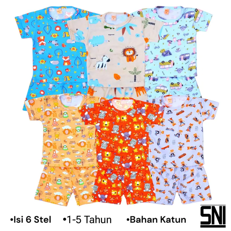 DAPAT 6 SETELAN ANAK 1-5 TAHUN MOTIF RANDOM Bayi Bunda 2